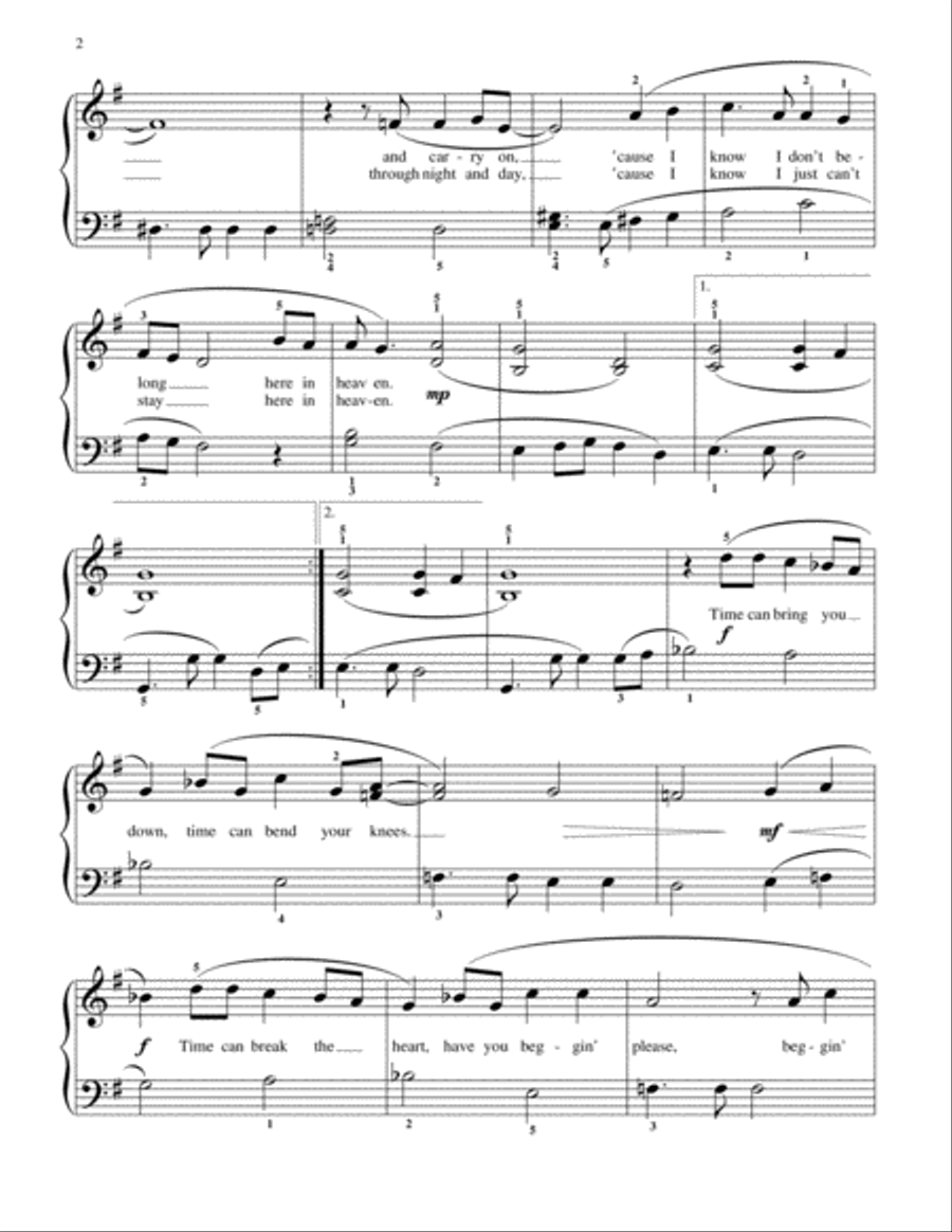 Tears In Heaven Piano Method scores gallery preview page 2