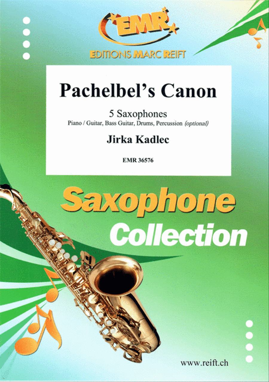 Pachelbel's Canon Saxophone Quintet scores gallery preview page 1