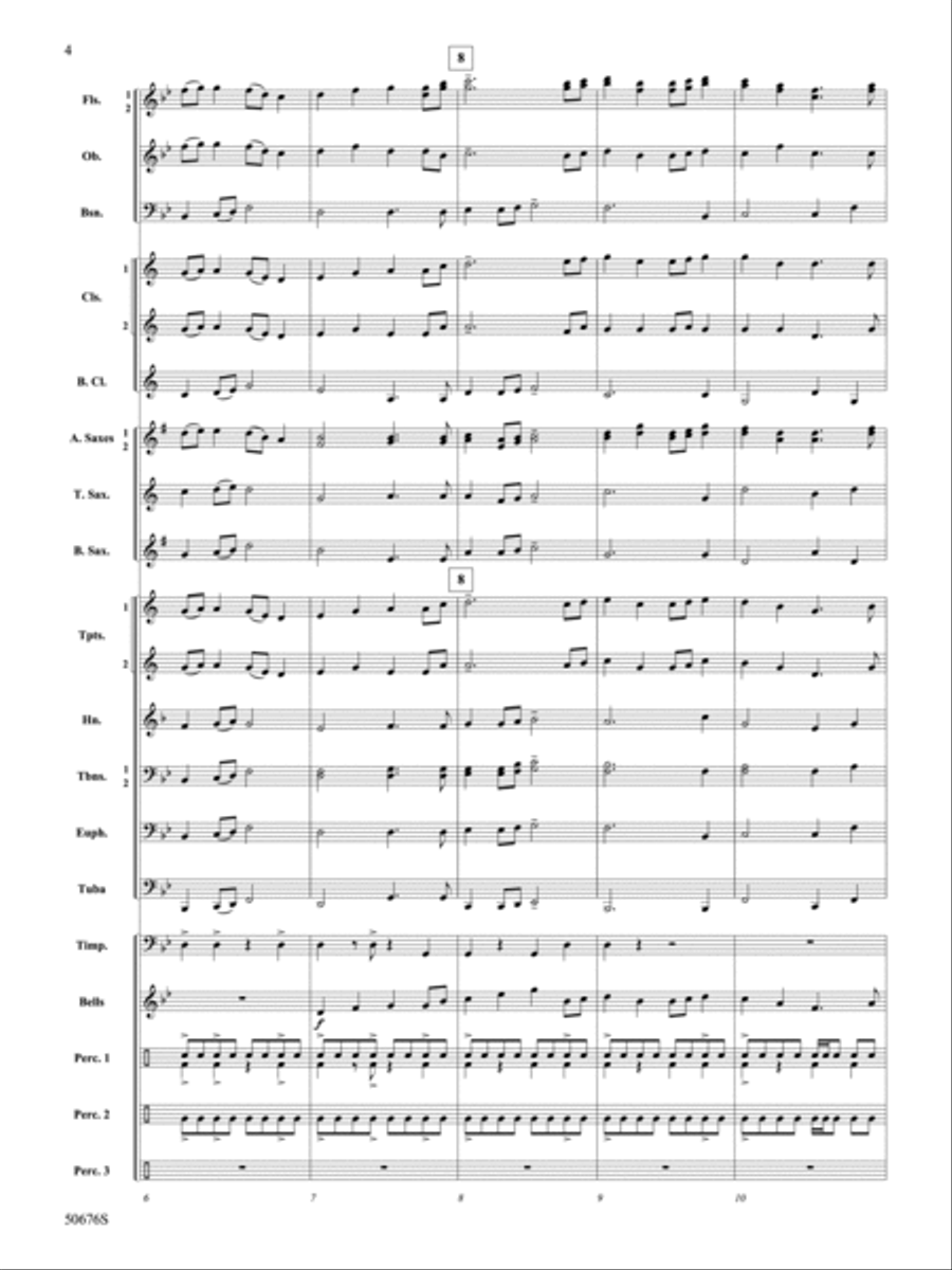 Struck by the Ree: Score Struck by the Ree: Score Concert Band scores gallery preview page 4