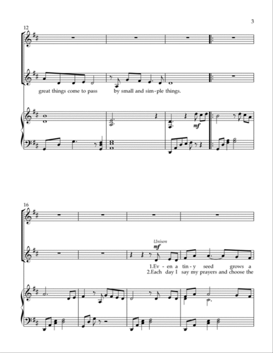 Small and Simple Things 2-Part scores gallery preview page 3
