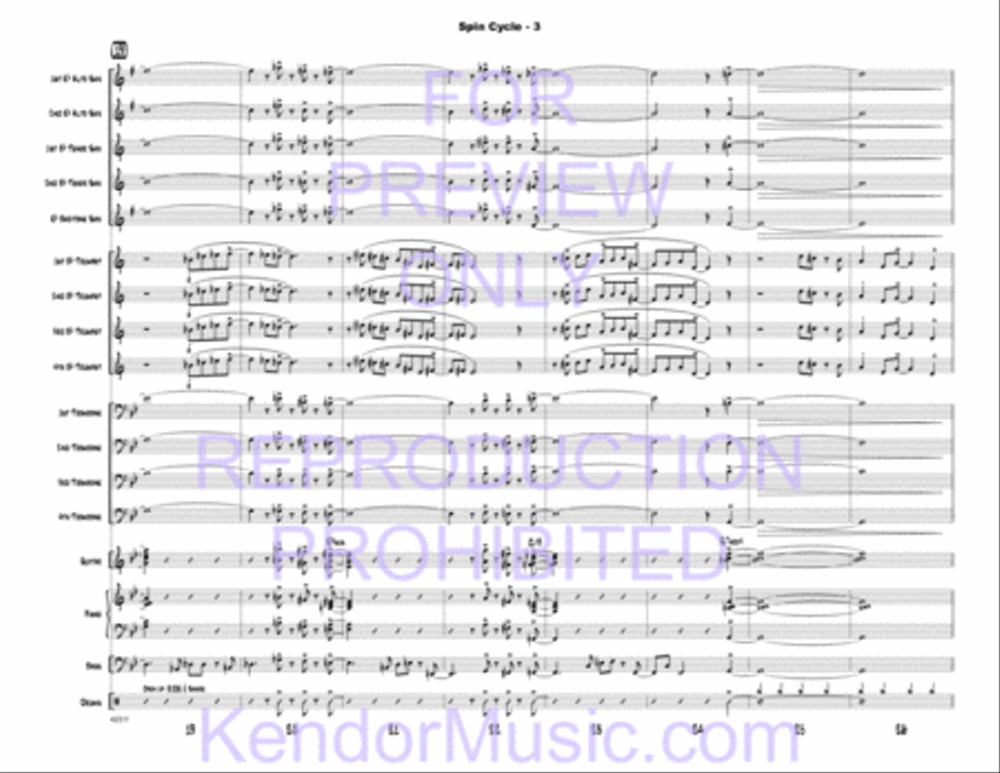 Spin Cycle (Full Score) Spin Cycle (Full Score) Jazz Ensemble scores gallery preview page 5