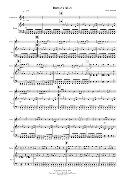 Burnie's Blues for Euphonium and Piano image number null