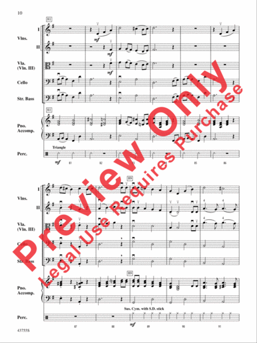 Holiday Short Cuts 1 Holiday Short Cuts 1 String Orchestra scores gallery preview page 11