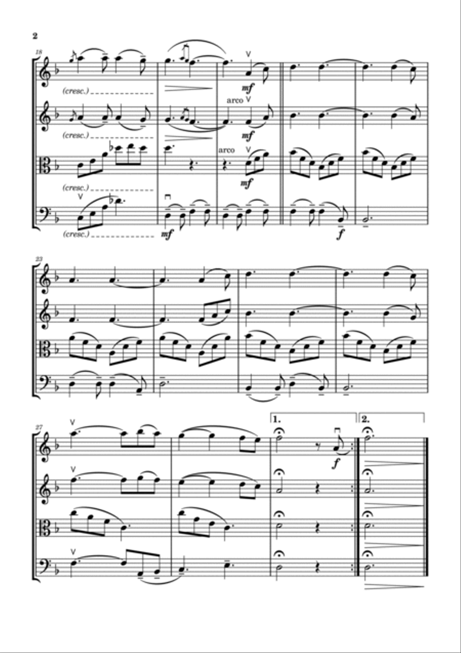 Hallelujah Hallelujah String Quartet scores gallery preview page 2