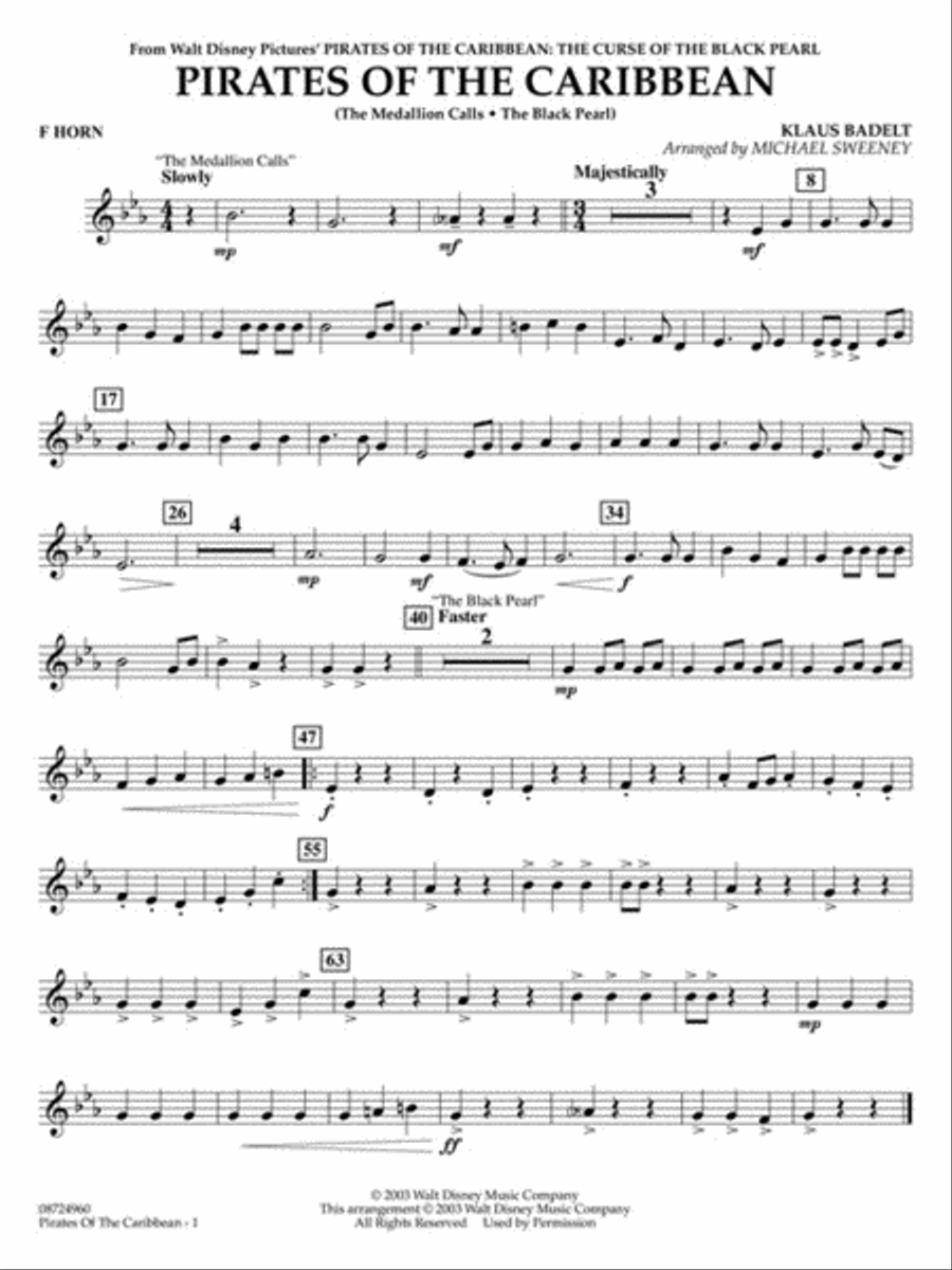 Pirates of the Caribbean Pirates of the Caribbean Concert Band scores gallery preview page 9