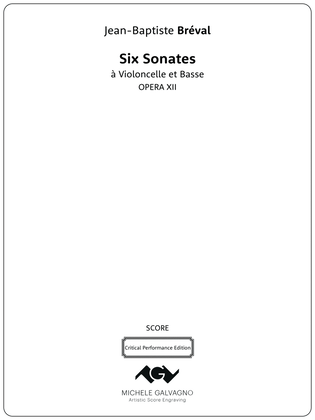 Book cover for Six Sonates à Violoncelle et Basse, op. 12
