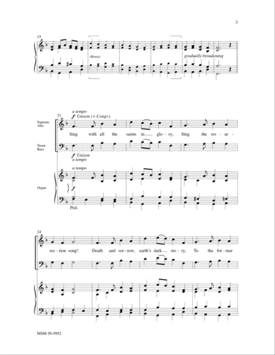 Sing with All the Saints In Glory 4-Part scores gallery preview page 3