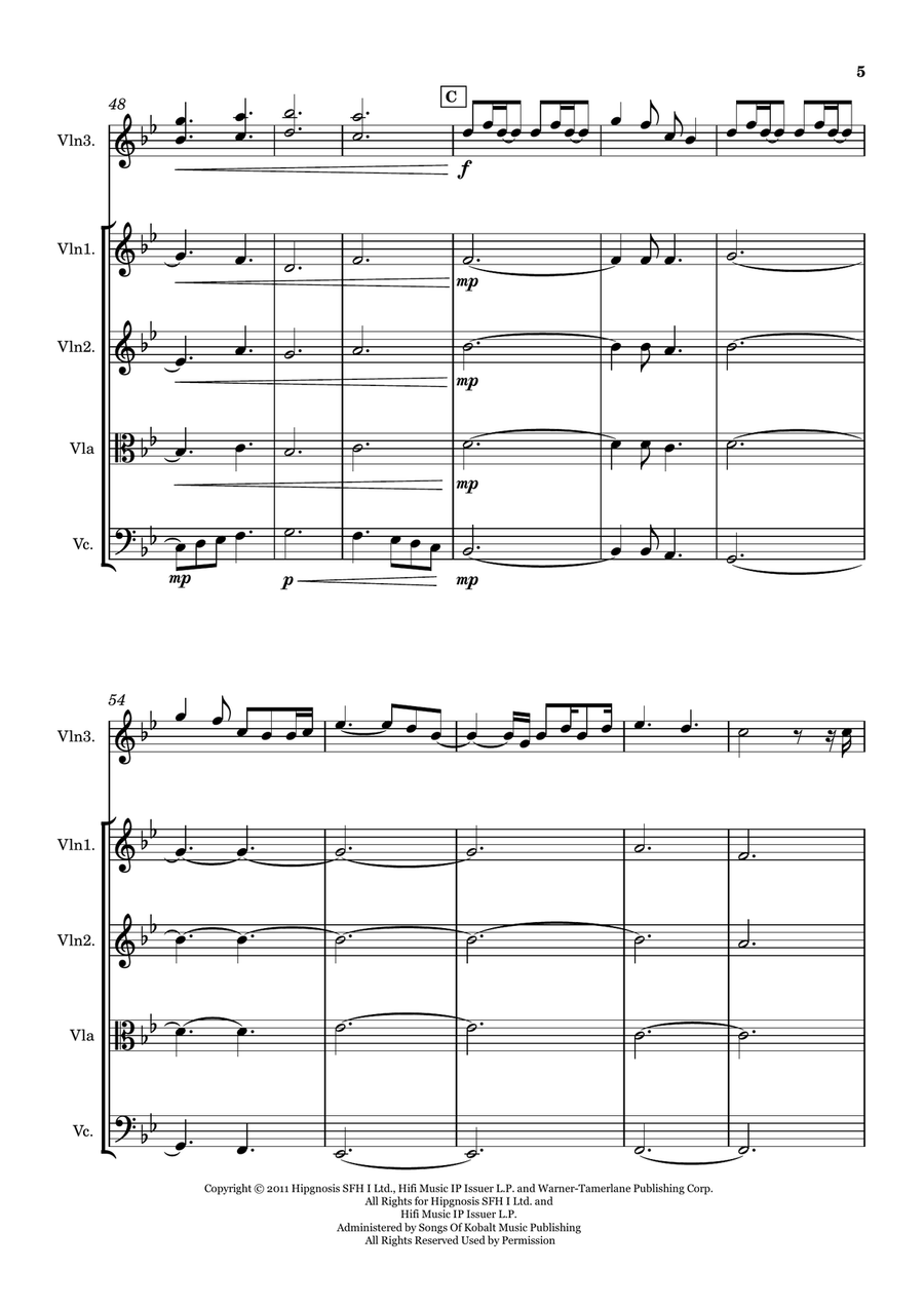 A Thousand Years A Thousand Years String Quintet scores gallery preview page 5
