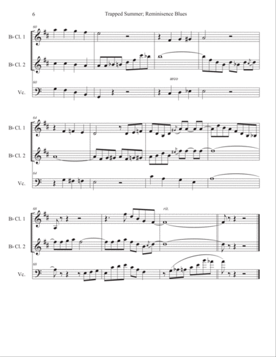 Trapped Summer, Reminiscense Blues Small Ensemble scores gallery preview page 6