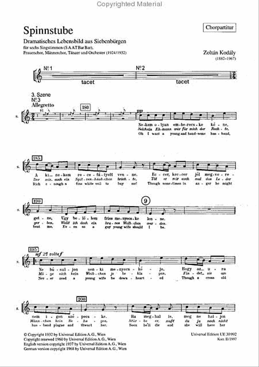 Spinnstube, Choral Score Choir scores gallery preview page 2
