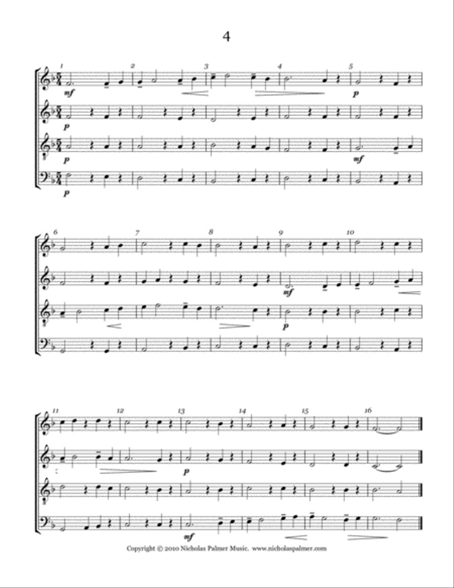 Sight-singing exercises - Volume 1 - SATB 4-Part scores gallery preview page 5