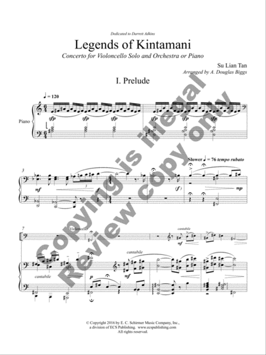 Legends of Kintamani (Cello/Piano Score) Orchestra scores gallery preview page 5
