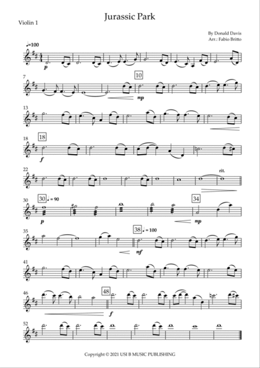Jurassic Park Iii Jurassic Park Iii String Quartet scores gallery preview page 4
