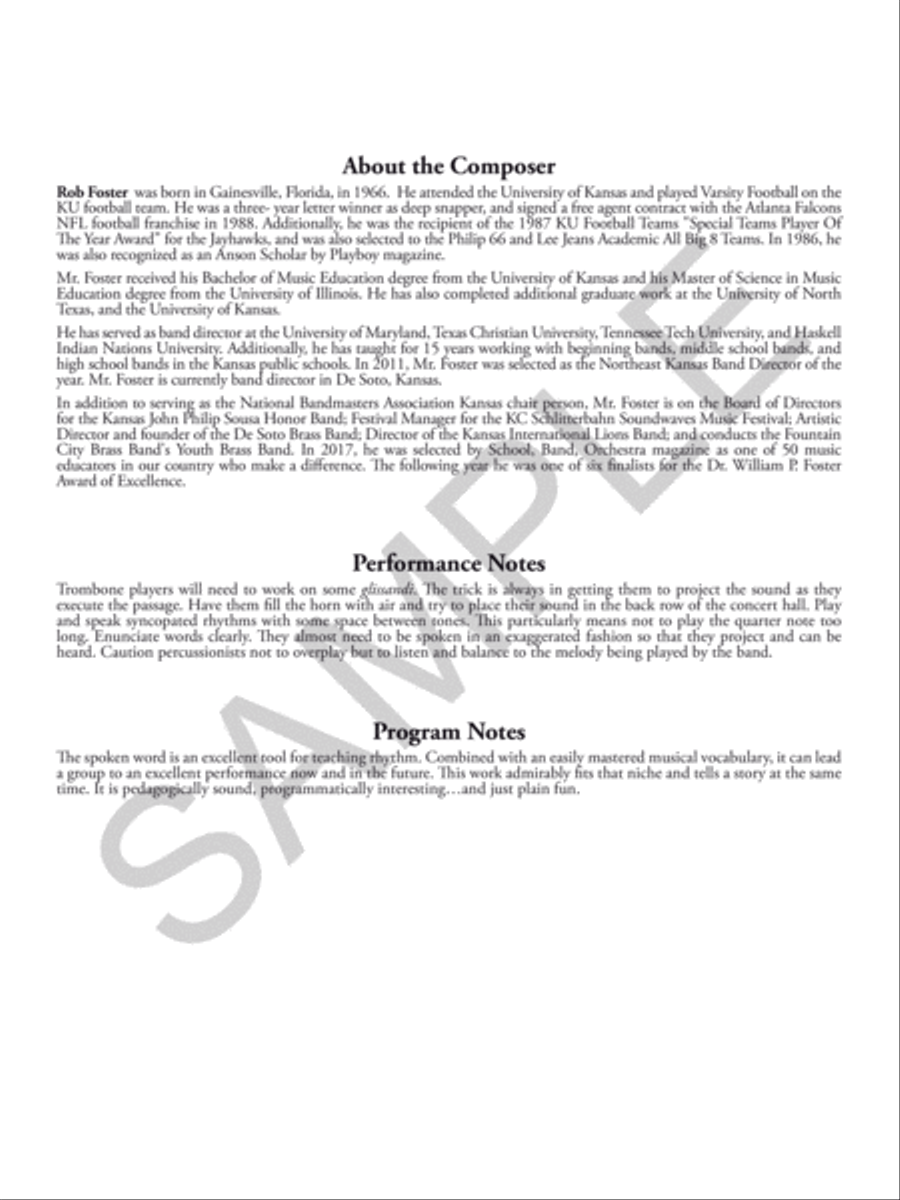 Alligator Stomp Concert Band scores gallery preview page 3