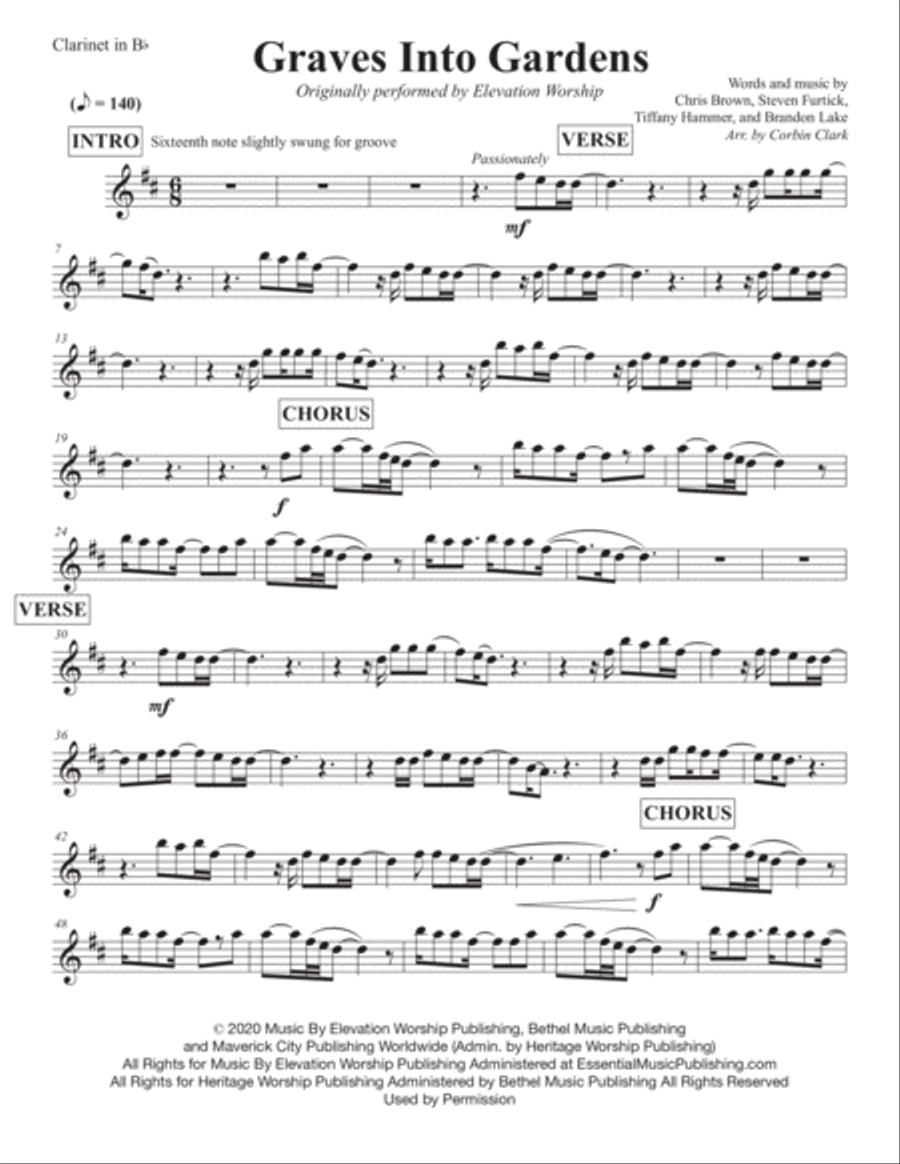 Graves Into Gardens Graves Into Gardens Clarinet Solo scores gallery preview page 2