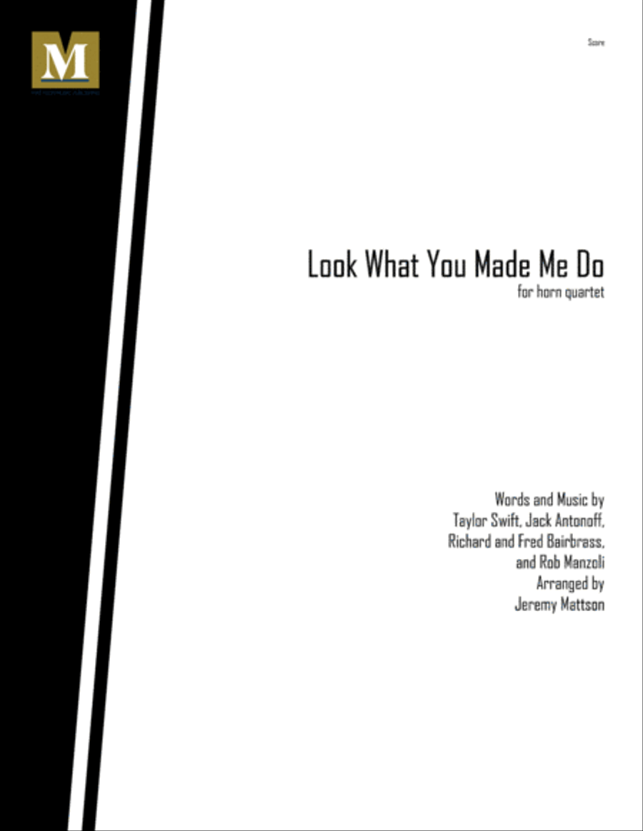 Look What You Made Me Do Horn Solo scores gallery preview page 1