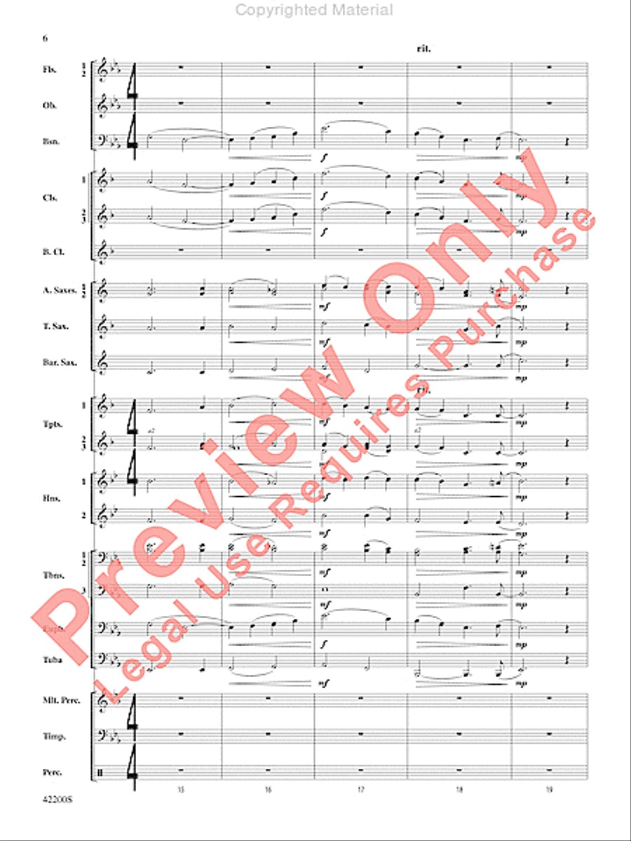 Colonial Song Concert Band scores gallery preview page 5