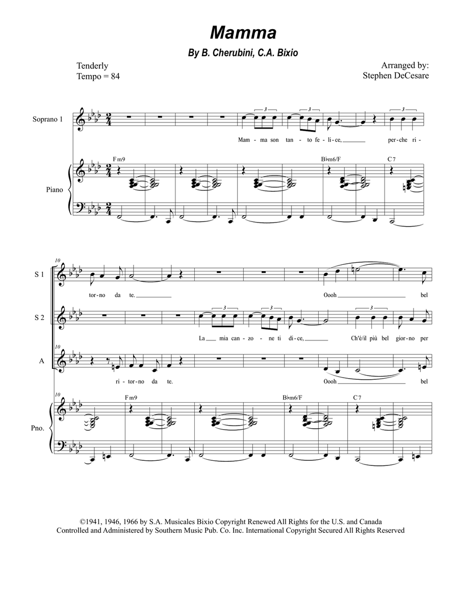 Mama (mamma) SSA scores gallery preview page 1