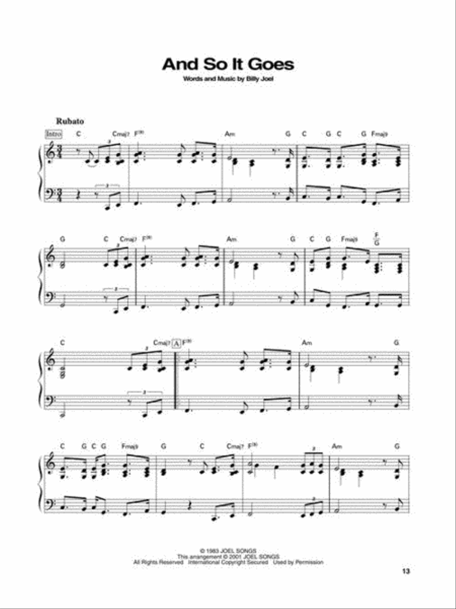 Best of Billy Joel - Piano Solos