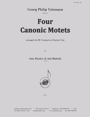 Four Canonic Motets - Clnt 3