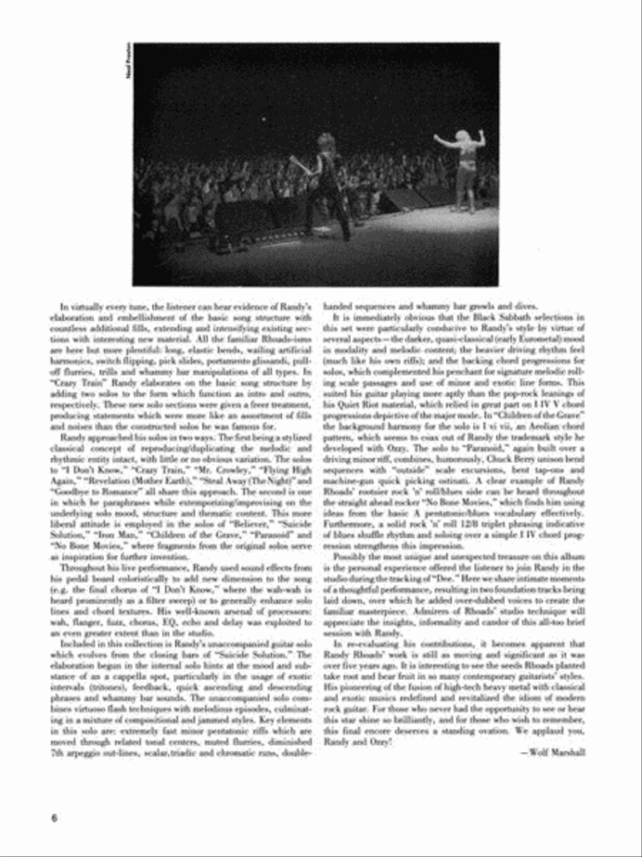 Ozzy Osbourne – Randy Rhoads Tribute Electric Guitar scores gallery preview page 7