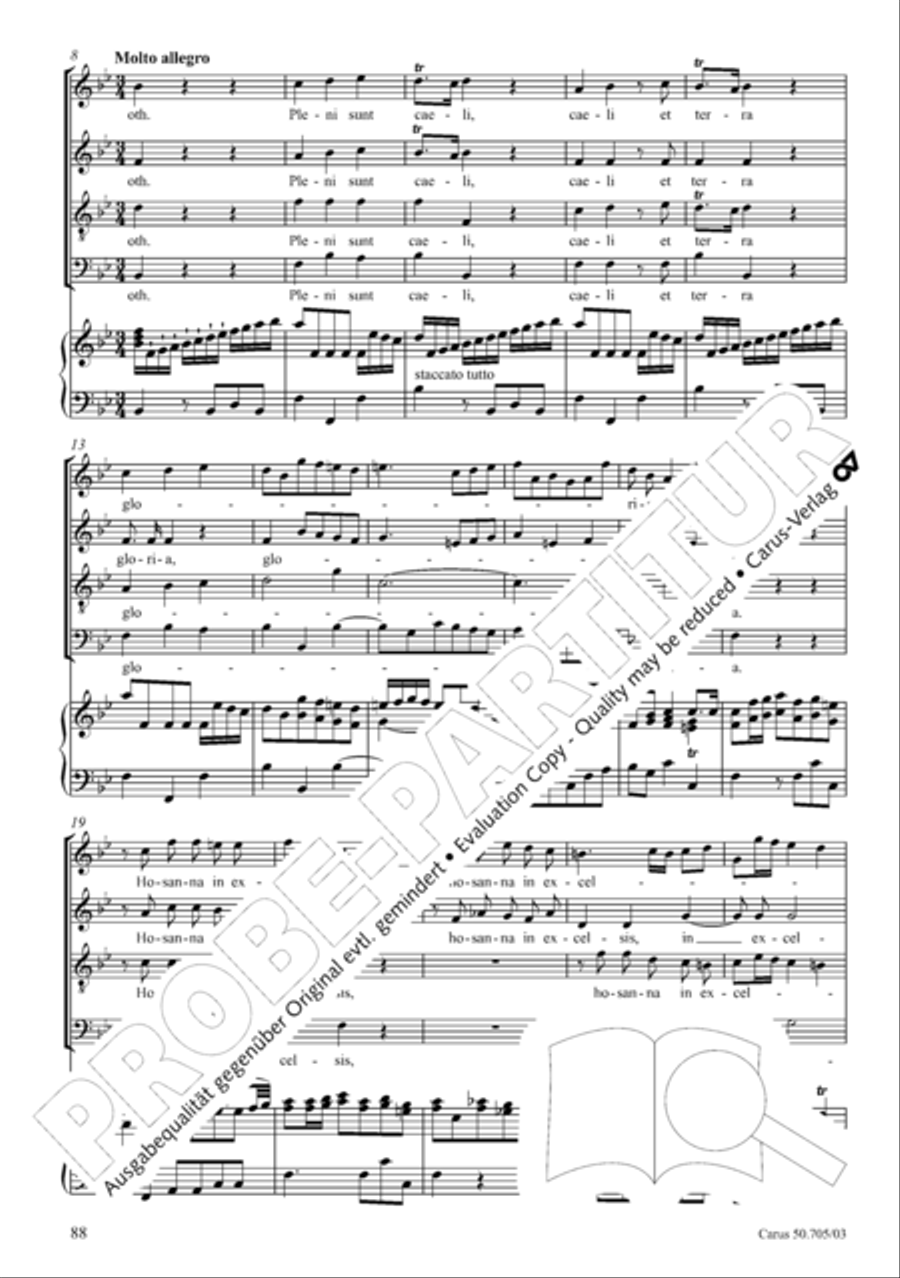Missa in g. Hasse-Werkausgabe IV/3 4-Part scores gallery preview page 97