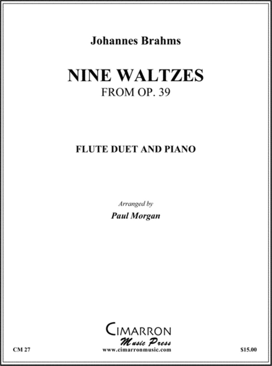 Nine Waltzes from Opus 39 Flute Duet scores gallery preview page 1