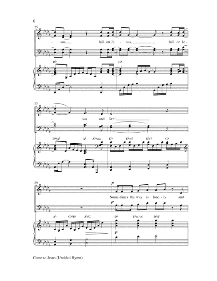 Come to Jesus (Untitled Hymn) Choir scores gallery preview page 6