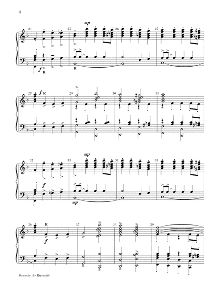 Down by the Riverside Down by the Riverside 5-Octaves scores gallery preview page 5