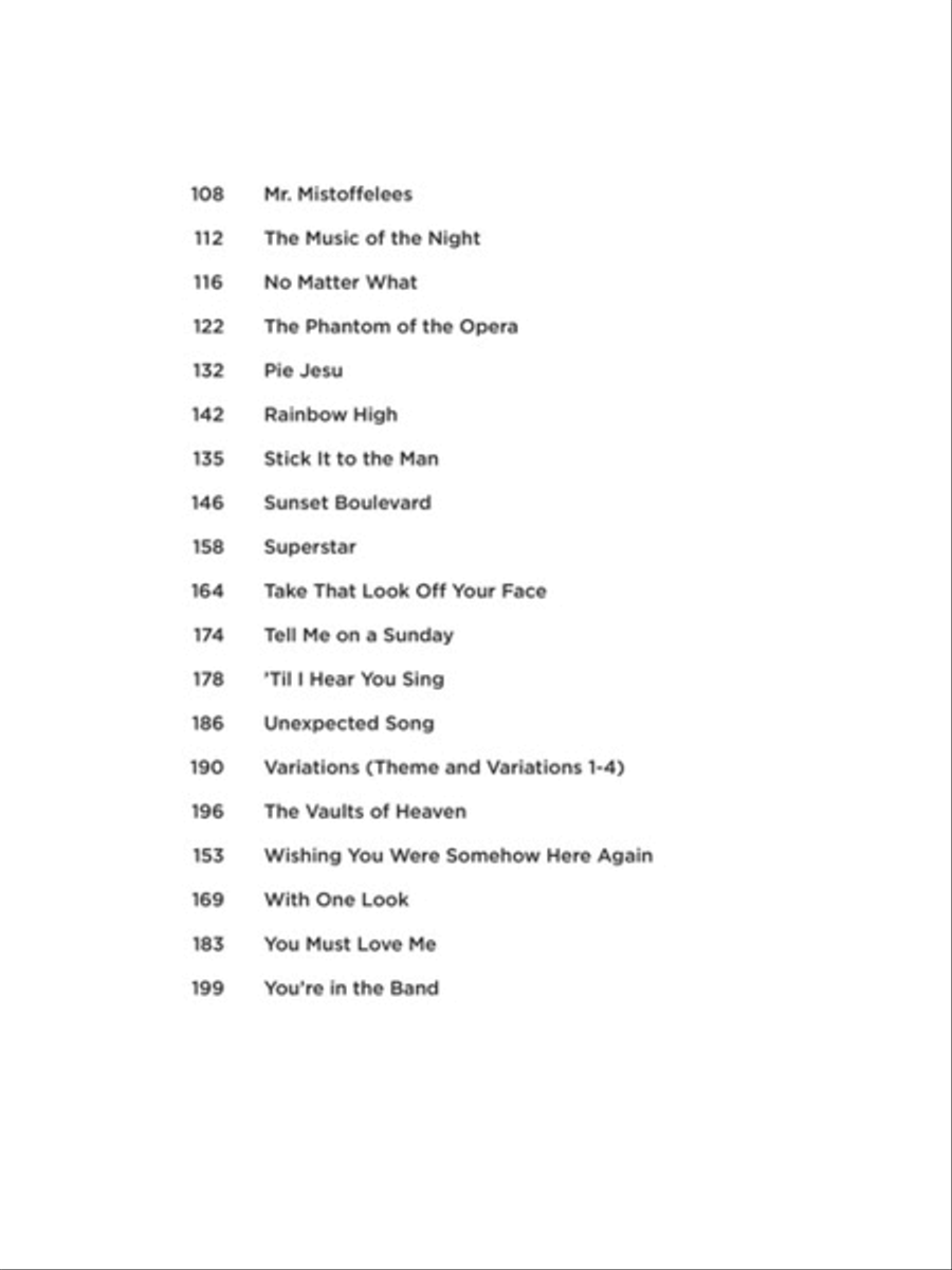 Andrew Lloyd Webber - Unmasked: The Platinum Collection Easy Piano scores gallery preview page 3