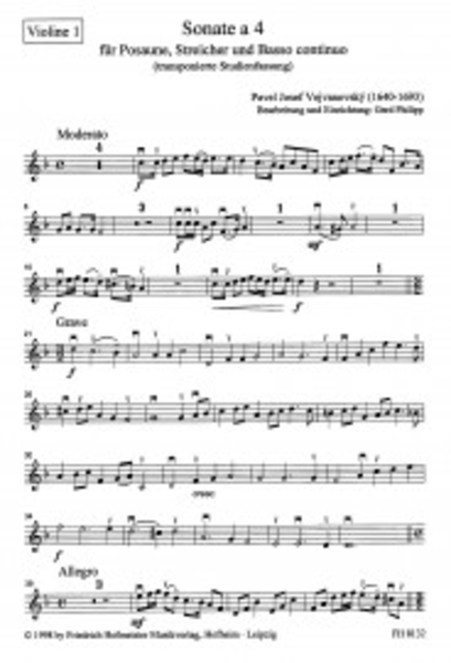 Sonate a 4 fur Posaune, Streicher und B. c. / Stimmen