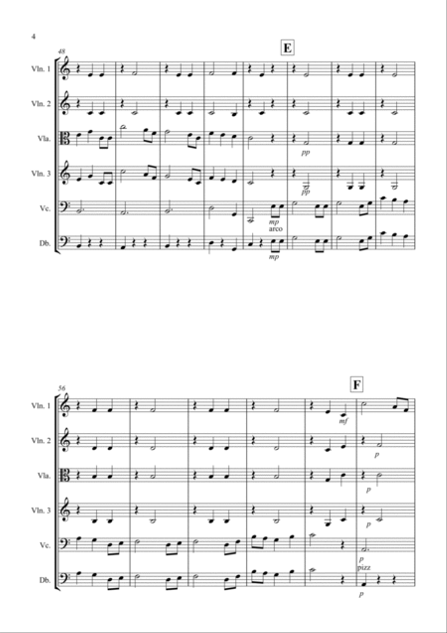 Brahms Lullaby for String Orchestra String Orchestra scores gallery preview page 4
