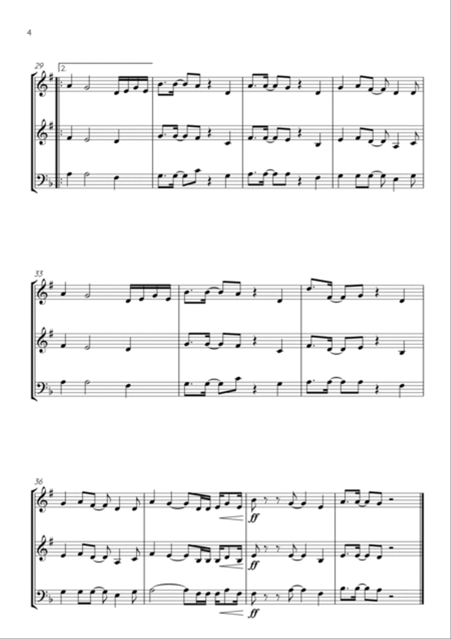 Never Gonna Give You Up Brass Ensemble scores gallery preview page 4