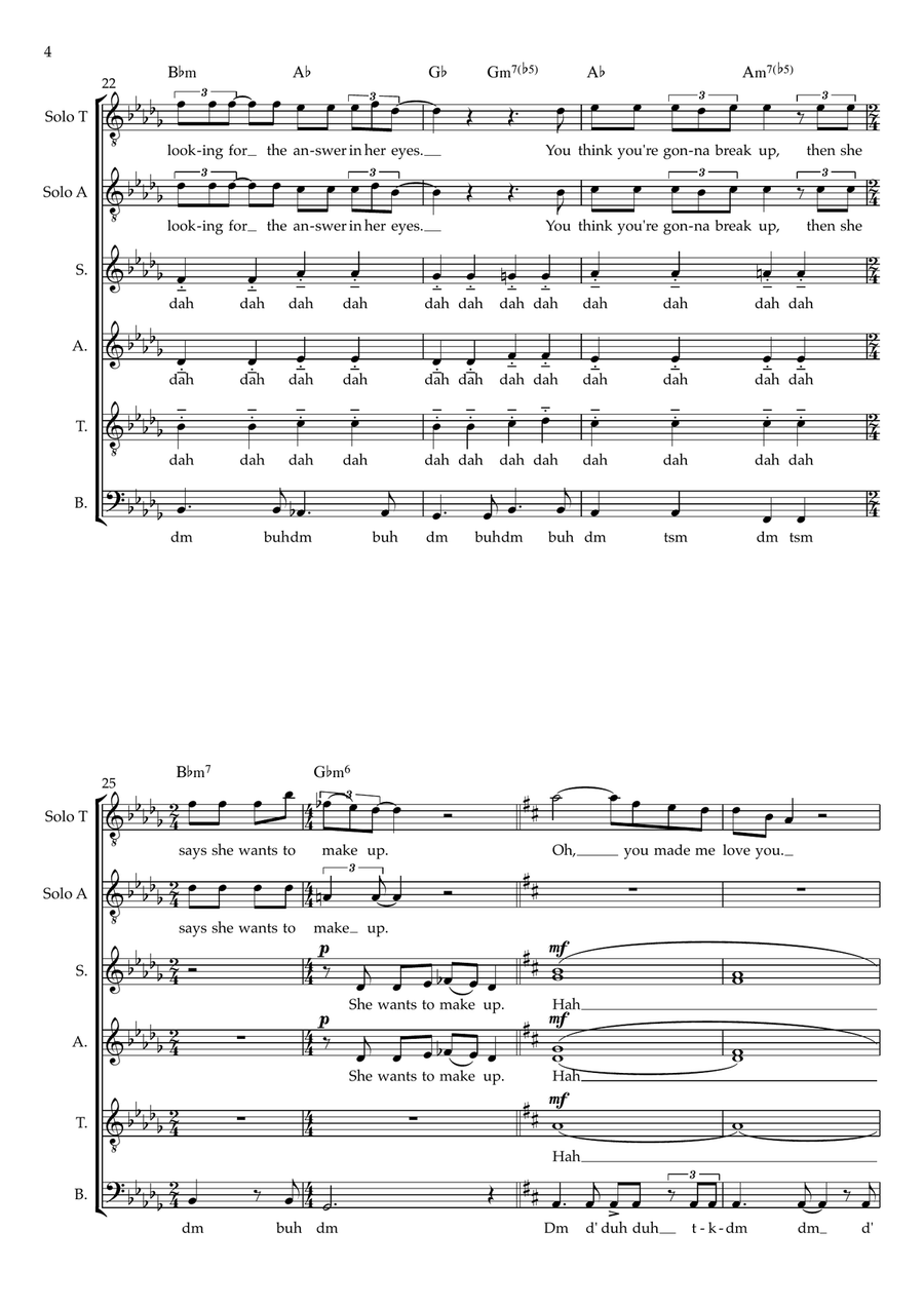 Things We Do For Love 4-Part scores gallery preview page 4