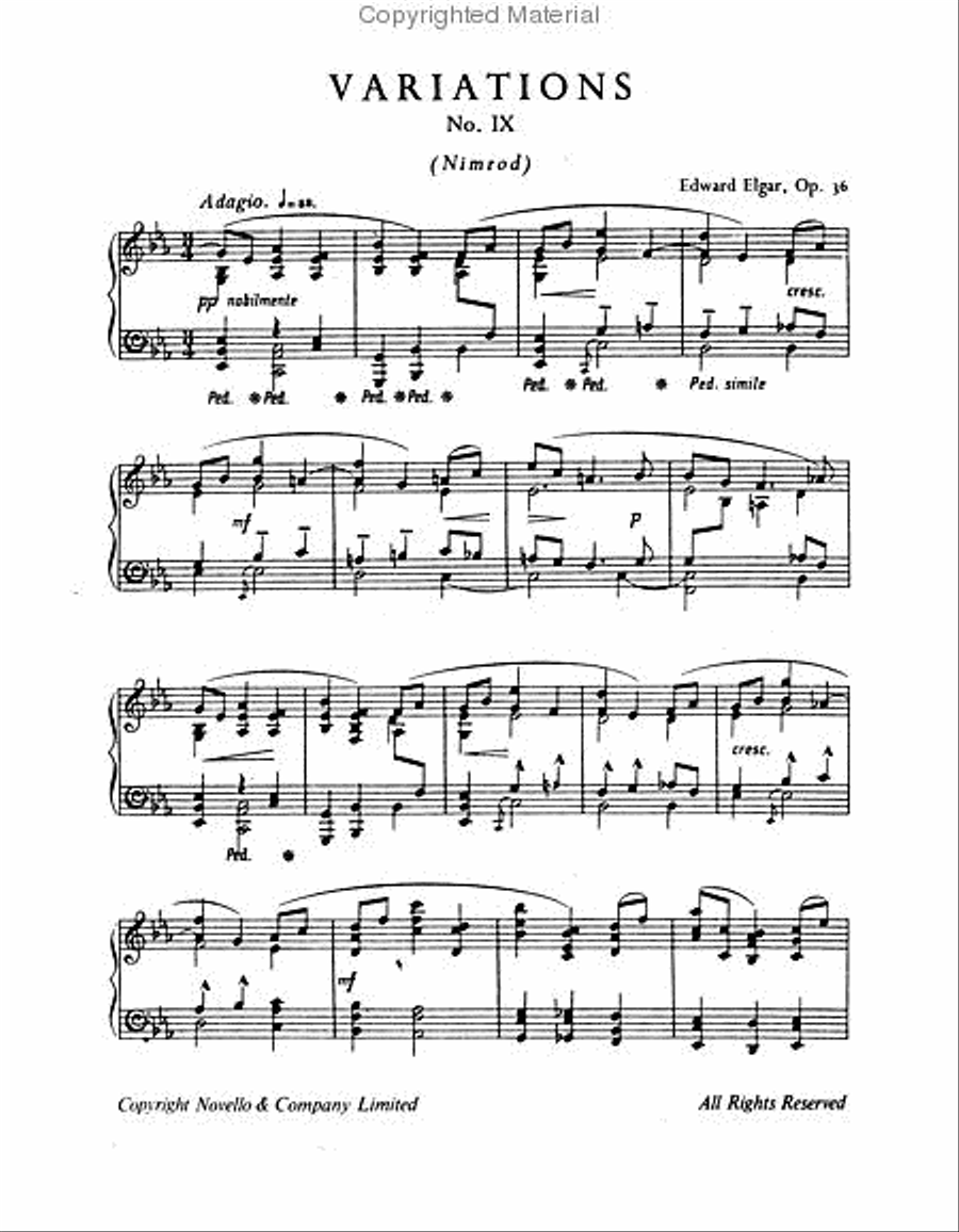 Nimrod From Enigma Variations Op. 36 Piano Solo scores gallery preview page 2