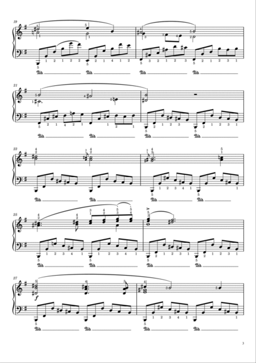 Chopin - Nocturne in E Minor - Op.72 No. 1 - Original With Fingered Piano Solo scores gallery preview page 3