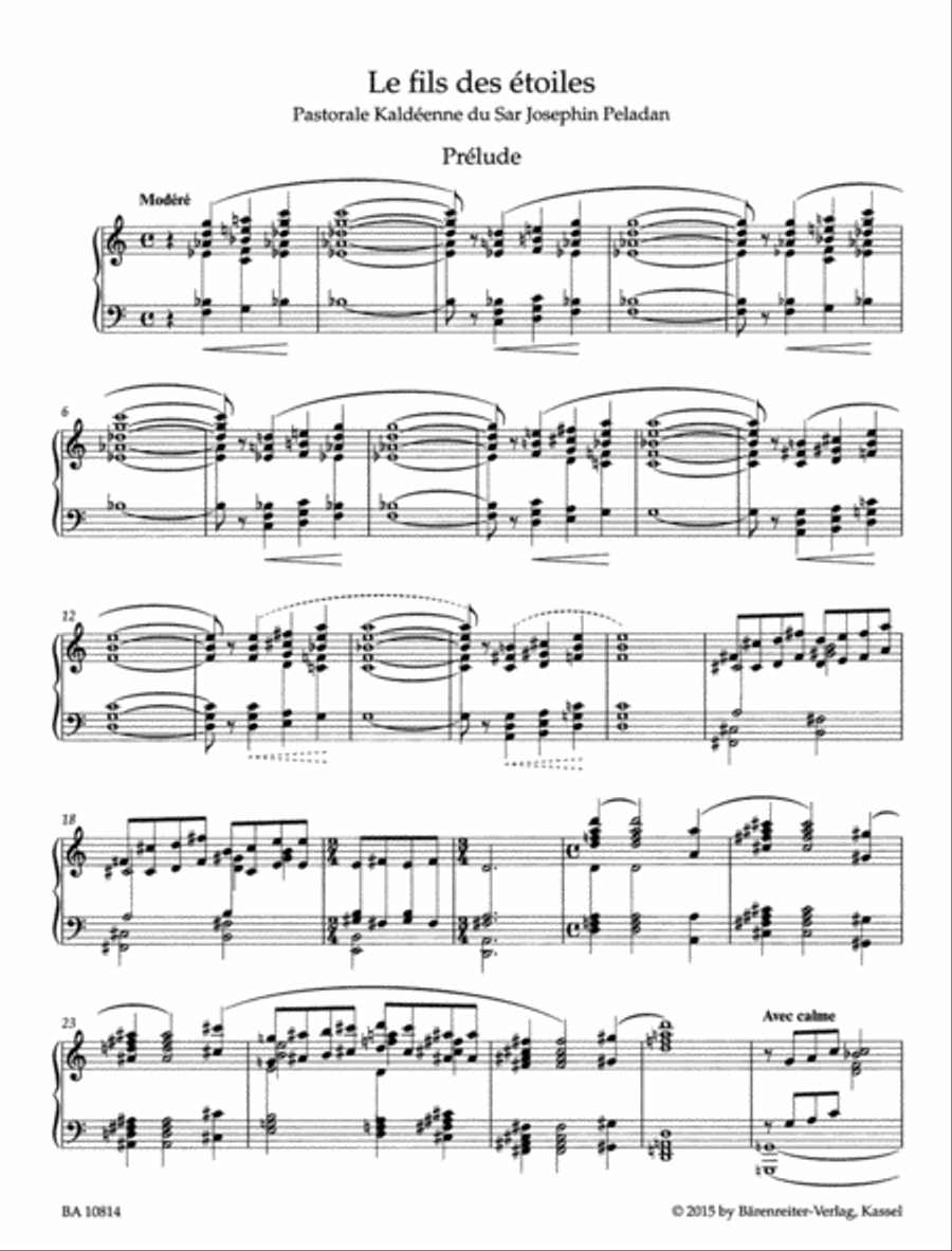 Le fils des étoiles for Piano Piano Solo scores gallery preview page 2