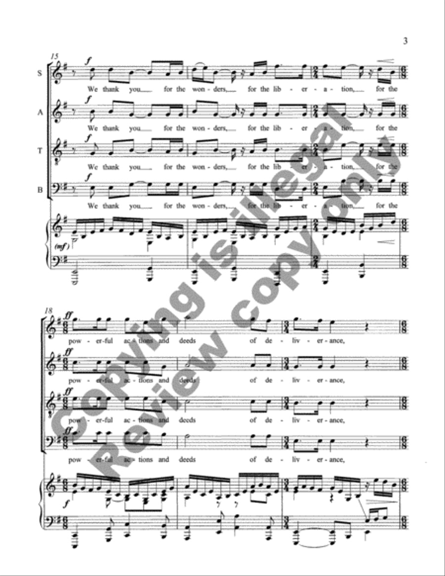 A Prayer for Chanukah 4-Part scores gallery preview page 4