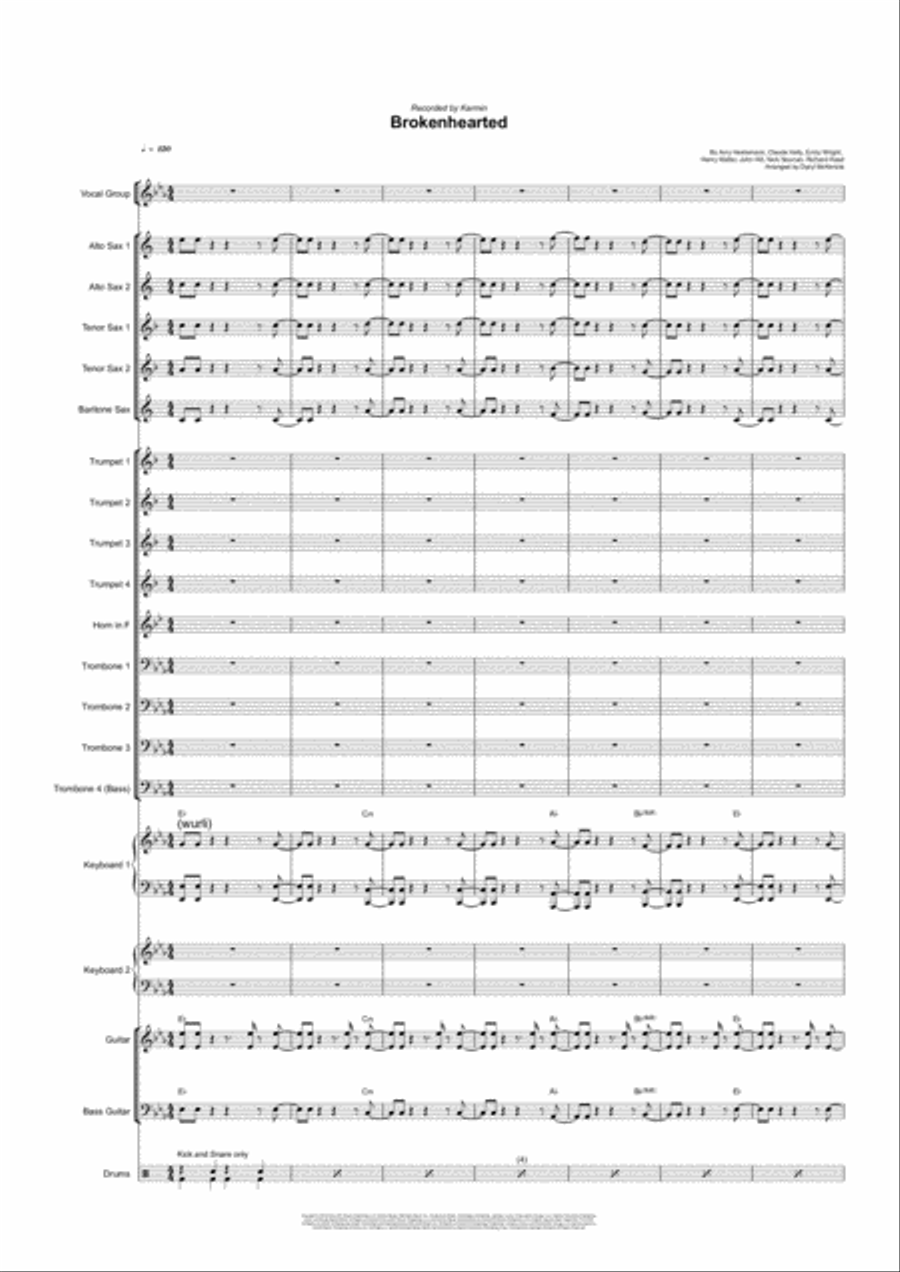Brokenhearted Saxophone scores gallery preview page 1