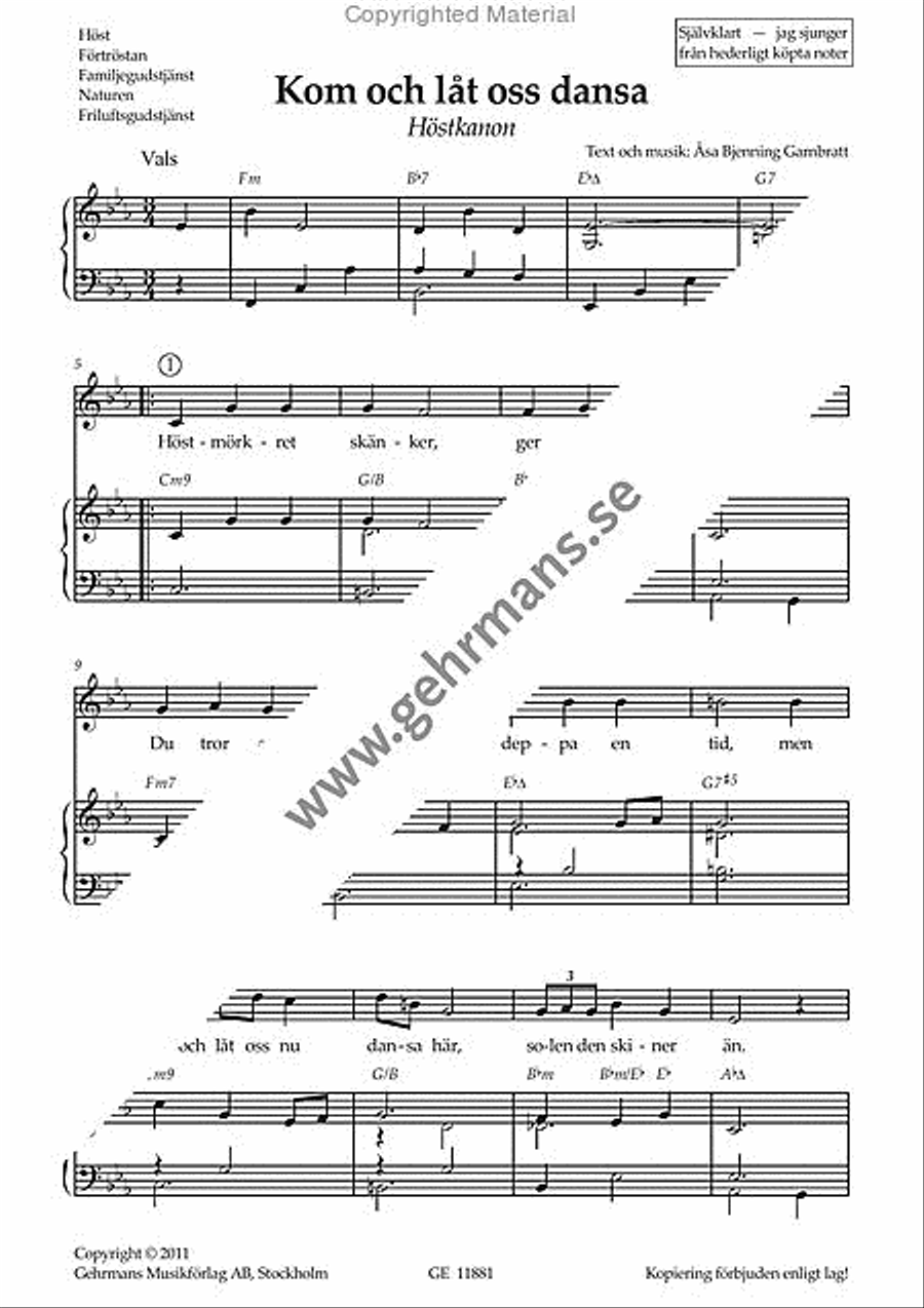 Nu singlar det sista lovet bort/ Kom lat oss dansa SA scores gallery preview page 3