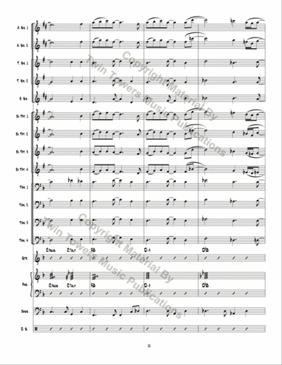 Man Ain't Said My Name Jazz Ensemble scores gallery preview page 12