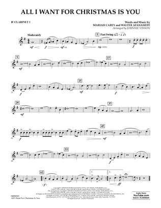 Book cover for All I Want For Christmas Is You (arr. Johnnie Vinson) - Bb Clarinet 1