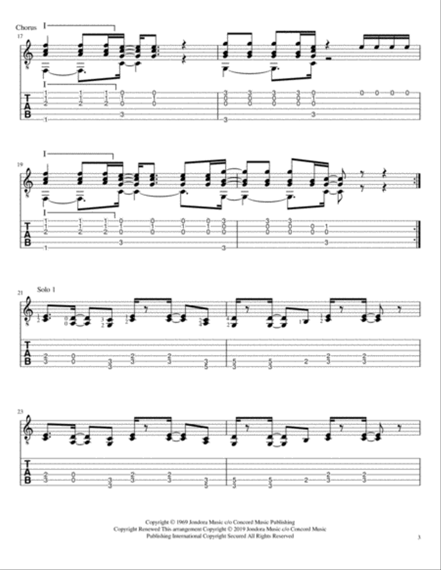 Down On The Corner Guitar Solo scores gallery preview page 4
