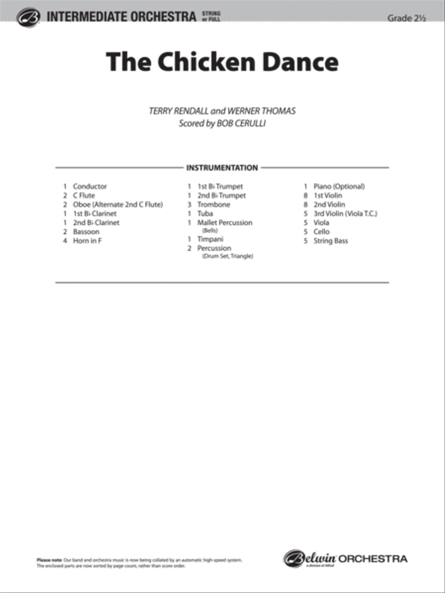 The Chicken Dance The Chicken Dance Full Orchestra scores gallery preview page 2