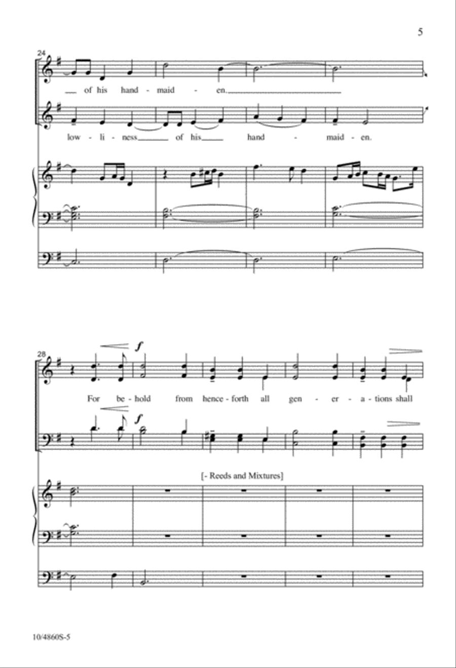 Magnificat and Nunc Dimittis (