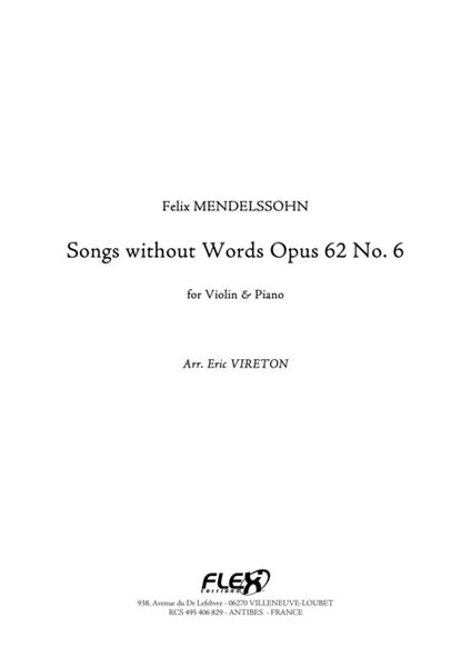 Songs without Words Opus 62 No. 6 image number null