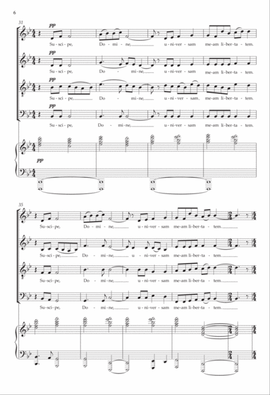 Suscipe, Domine 4-Part scores gallery preview page 6