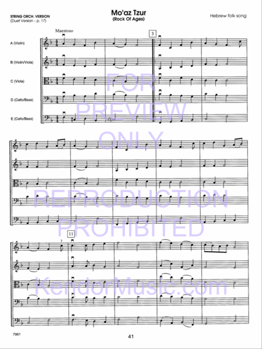 Holiday Strings (Score) String Orchestra scores gallery preview page 42