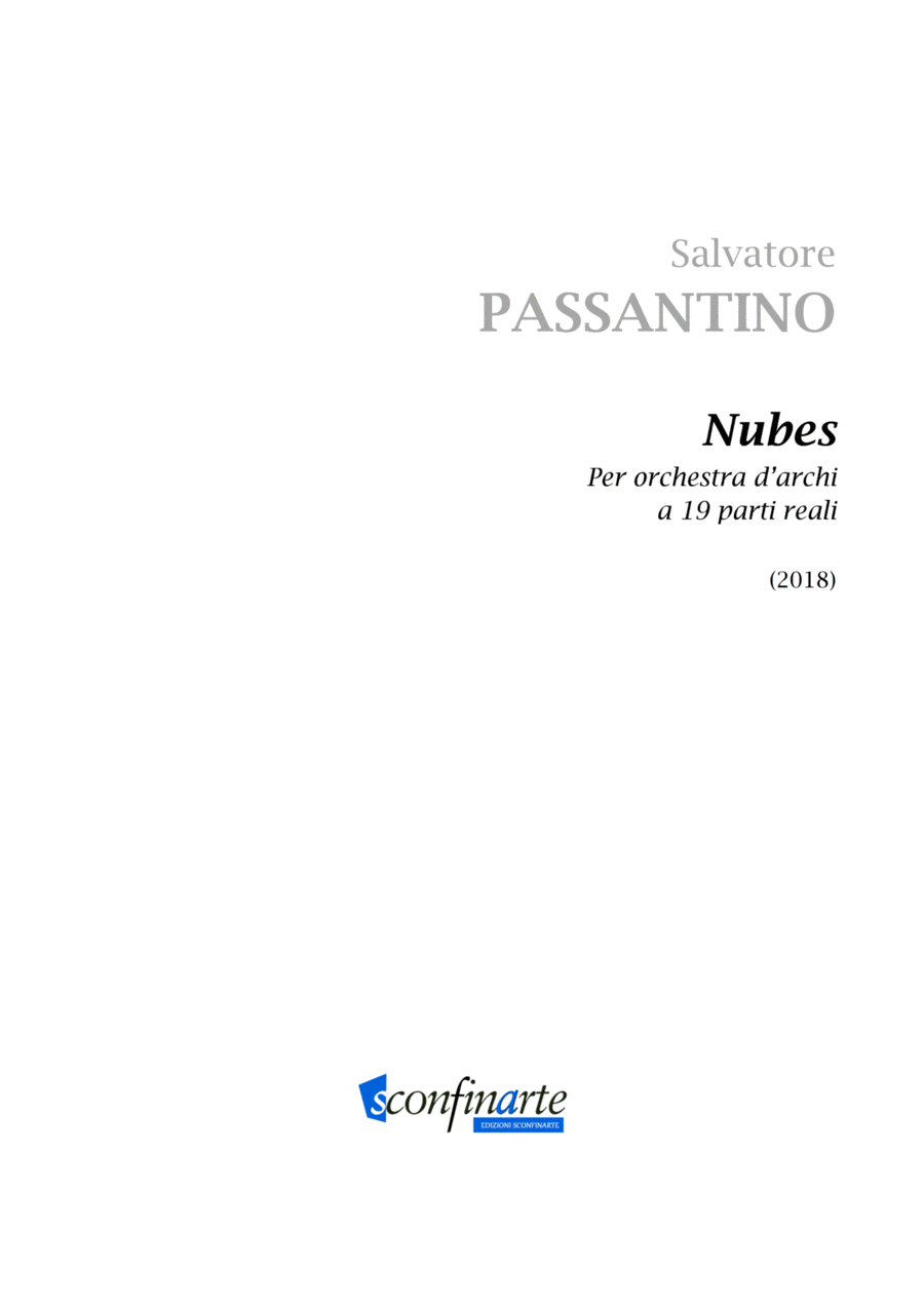 Salvatore Passantino: NUBES (ES-21-055) - Score Only String Orchestra scores gallery preview page 1