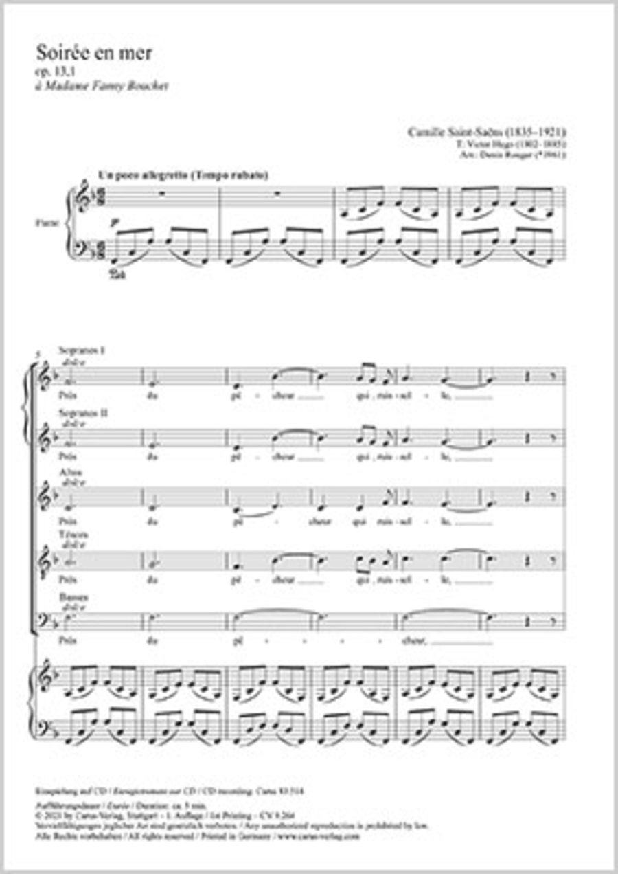 Soiree en mer Soiree en mer SSATB scores gallery preview page 1